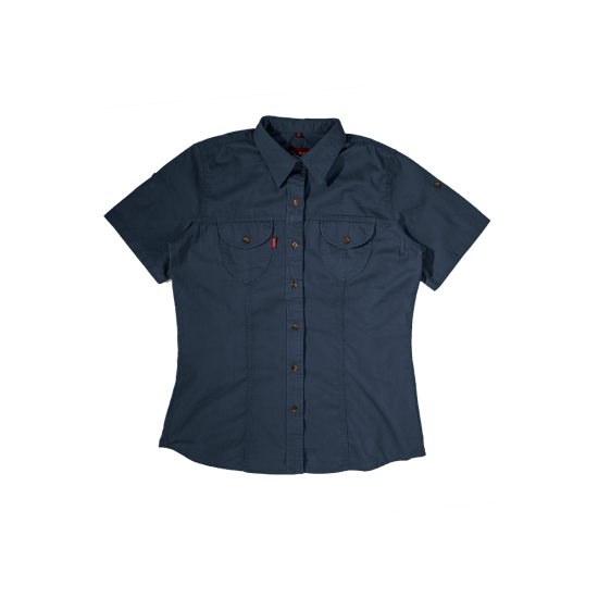 Dune Slim Fit Safari Shirt (Navy) 