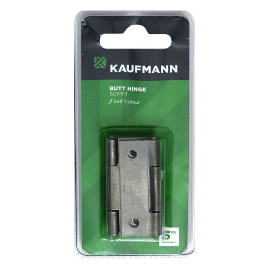 KAUFMANN BUTT HINGE STEEL 50MM SELF COLOUR (PAIR)